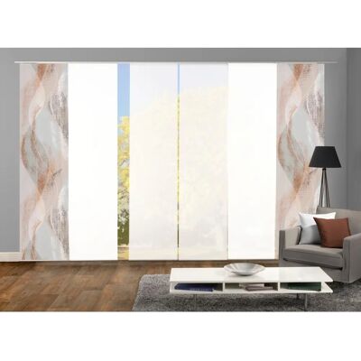 HOME WOHNIDEEN Torre 245cm Braune Digital-Gardinen-Set HOME WOHNIDEEN Torre 245cm Braune Digital-Gardinen-Set