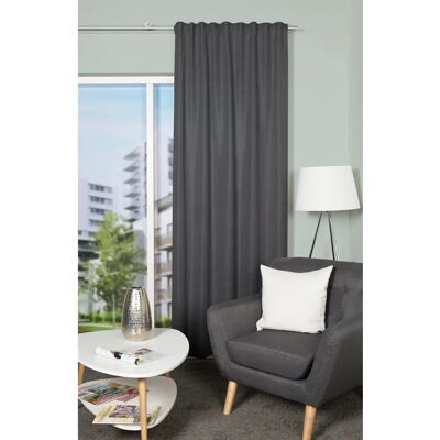 HOME WOHNIDEEN OXFORD Grau Blickdichte Vorhang - Vorhang HOME WOHNIDEEN OXFORD Grau Blickdichte Vorhang - Vorhang