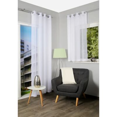 HOME WOHNIDEEN DOLLY Weiße Ösenschal - Gardine HOME WOHNIDEEN DOLLY Weiße Ösenschal - Gardine