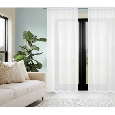 HOME WOHNIDEEN Dolly Weiße 145cm Transparente Gardine HOME WOHNIDEEN Dolly Weiße 145cm Transparente Gardine