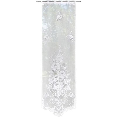 Weiße Blumen Gardine - Vielseitige Fenster- und Türdekoration - 90x180cm - Vorhang Weiße Blumen Gardine - Vielseitige Fenster- und Türdekoration - 90x180cm - Vorhang