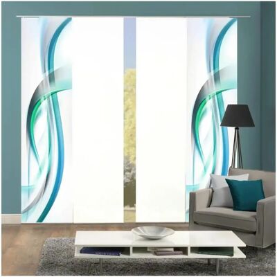 HOME WOHNIDEEN FALA Blaue Gardinen-Set - Raumteiler HOME WOHNIDEEN FALA Blaue Gardinen-Set - Raumteiler