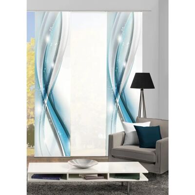 HOME WOHNIDEEN Gliwe Blaue Schiebegardine - Blickdicht, 245cm HOME WOHNIDEEN Gliwe Blaue Schiebegardine - Blickdicht, 245cm
