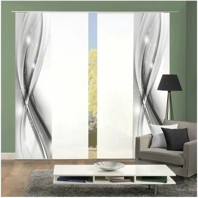 HOME WOHNIDEEN GLIWE Schiebegardine - 245cm, grau, 4er Set HOME WOHNIDEEN GLIWE Schiebegardine - 245cm, grau, 4er Set