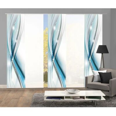 HOME WOHNIDEEN Gliwe Blau 245cm Schiebegardinen-Set HOME WOHNIDEEN Gliwe Blau 245cm Schiebegardinen-Set