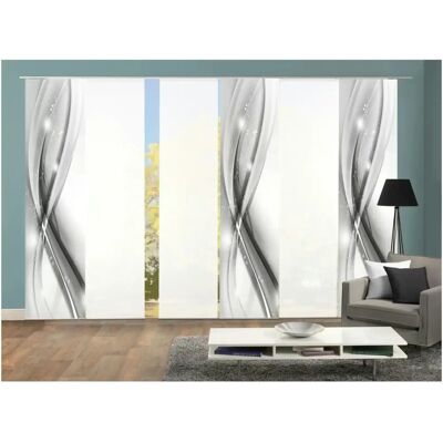 HOME WOHNIDEEN GLIWE Grau Panelgardinen Set - Gardinenpaneel HOME WOHNIDEEN GLIWE Grau Panelgardinen Set - Gardinenpaneel