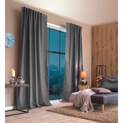 HOME BASICS Eskimo Grau Thermovorhang - Vorhang HOME BASICS Eskimo Grau Thermovorhang - Vorhang