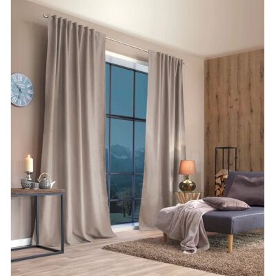 HOME BASICS ESKIMO - 145x135 cm - beige - Vorhang HOME BASICS ESKIMO - 145x135 cm - beige - Vorhang