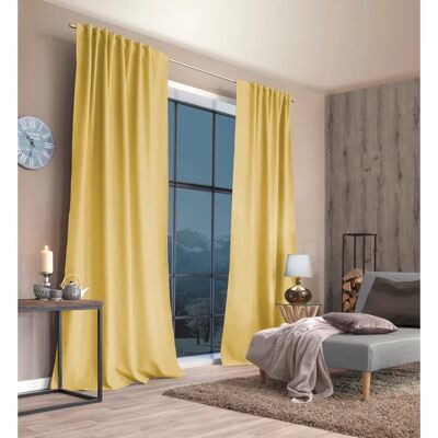 HOME BASICS - ESKIMO - Gelb - 145 cm - Curtains HOME BASICS - ESKIMO - Gelb - 145 cm - Curtains