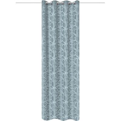 HOME WOHNIDEEN LENNY Rideau Jacquard Bleu - Rideau HOME WOHNIDEEN LENNY Rideau Jacquard Bleu - Rideau