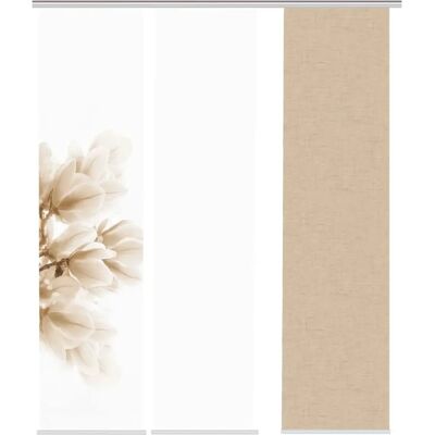 HOME WOHNIDEEN KESSI 3-teilig Beige Raumteiler Vorhang - Raumteiler Vorhang HOME WOHNIDEEN KESSI 3-teilig Beige Raumteiler Vorhang - Raumteiler Vorhang