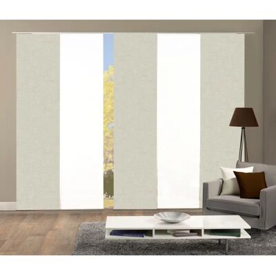 HOME WOHNIDEEN PIVE 5er SET Digital Gardinen Taupe - Raumteiler HOME WOHNIDEEN PIVE 5er SET Digital Gardinen Taupe - Raumteiler