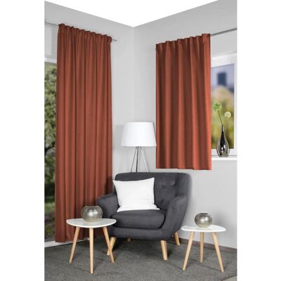 HOME WOHNIDEEN ESKAMIO Vorhang - Orange, 135x145cm, Thermo, Blickdicht HOME WOHNIDEEN ESKAMIO Vorhang - Orange, 135x145cm, Thermo, Blickdicht