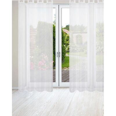 Home Living NESSI Doppelpack Weiße transparente Voile Gardinen - Vorhang Home Living NESSI Doppelpack Weiße transparente Voile Gardinen - Vorhang