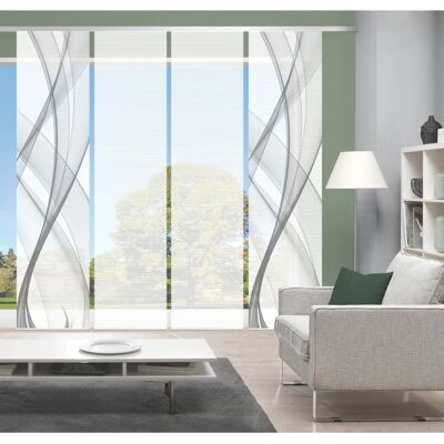 Höffner Bambus-Schiebevorhang - Polyester, 60cm x 260cm - Grau - Gardine Höffner Bambus-Schiebevorhang - Polyester, 60cm x 260cm - Grau - Gardine
