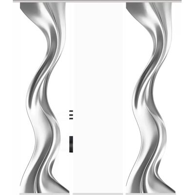 Home WOHNIDEEN OAKLEY Silber Gardine - Gardinen Home WOHNIDEEN OAKLEY Silber Gardine - Gardinen