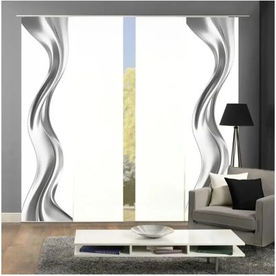 HOME WOHNIDEEN Oakley Silber Gardine - Vorhang HOME WOHNIDEEN Oakley Silber Gardine - Vorhang