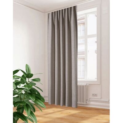 HOME WOHNIDEEN HADINA Taupe Gardine - Vorhang HOME WOHNIDEEN HADINA Taupe Gardine - Vorhang