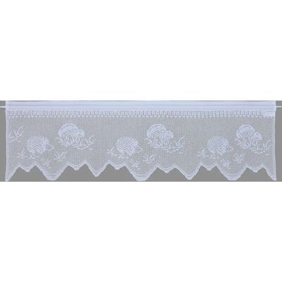 HOSSNER Igel Öko-Baumwolle Fenster Gardine - 35cm x 120cm, Weiß, Handgehäkelte Spitze HOSSNER Igel Öko-Baumwolle Fenster Gardine - 35cm x 120cm, Weiß, Handgehäkelte Spitze