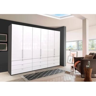 Wiemann Loft Kleiderschrank - 6-türig, Weiß Glasfront, Made in Germany Wiemann Loft Kleiderschrank - 6-türig, Weiß Glasfront, Made in Germany