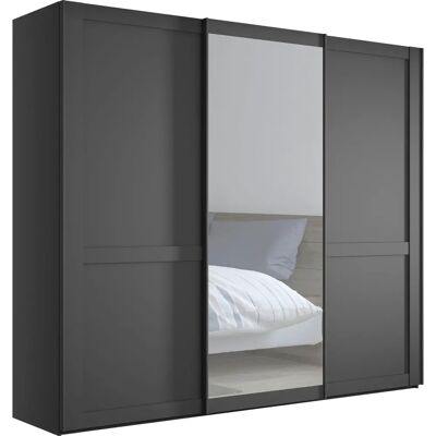 WIEMANN Göteborg Kleiderschrank - Grau, 3 Türen, Glas & Holz WIEMANN Göteborg Kleiderschrank - Grau, 3 Türen, Glas & Holz