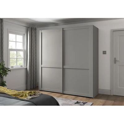 WIEMANN Göteborg Kleiderschrank - 2 Türen, Grau, Holzwerkstoff - Schrank WIEMANN Göteborg Kleiderschrank - 2 Türen, Grau, Holzwerkstoff - Schrank