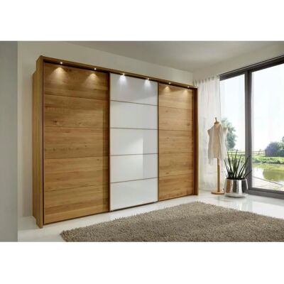 WIEMANN Kufstein Schrank - 3-türig, 300x240cm, Weiß/Eiche, Glas WIEMANN Kufstein Schrank - 3-türig, 300x240cm, Weiß/Eiche, Glas