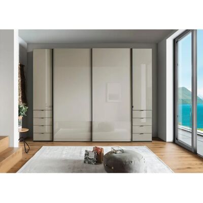 Wiemann Nizza Kleiderschrank - 4 Türen, 4 Einlegeböden, 2 Kleiderstangen - Grau Wiemann Nizza Kleiderschrank - 4 Türen, 4 Einlegeböden, 2 Kleiderstangen - Grau