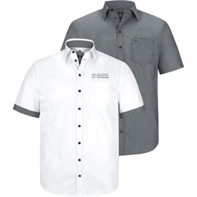 Jan Vanderstorm Evin Baumwoll Kurzarmhemd Set - Casual Herrenshirt Jan Vanderstorm Evin Baumwoll Kurzarmhemd Set - Casual Herrenshirt