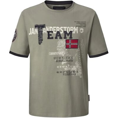 JAN VANDERSTORM Sölve Oliv T-Shirt - Bekleidung JAN VANDERSTORM Sölve Oliv T-Shirt - Bekleidung