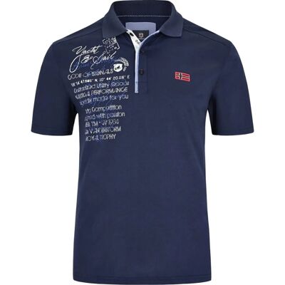 JAN VANDERSTORM JANO Polo Décontracté Bleu Coton - Poloshirt - Publicité JAN VANDERSTORM JANO Polo Décontracté Bleu Coton - Poloshirt - Publicité