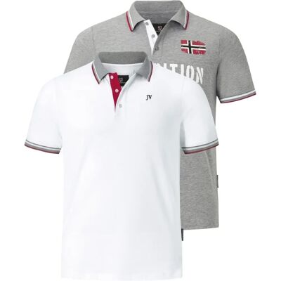 JAN VANDERSTORM Johan Grau Polo-Shirt - Casual Fit JAN VANDERSTORM Johan Grau Polo-Shirt - Casual Fit