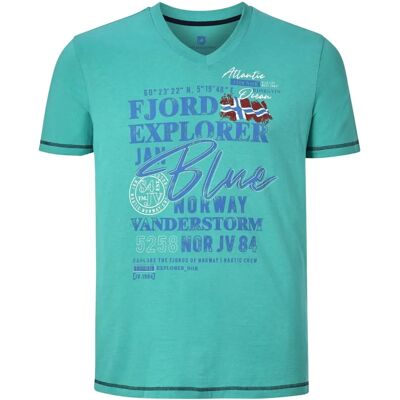 T-shirt en coton NORDGER à col en V de Jan Vanderstorm - Publicité T-shirt en coton NORDGER à col en V de Jan Vanderstorm - Publicité