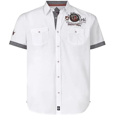 JAN VANDERSTORM SNOFRED - Chemise décontractée, Blanc, Coupe confort - Publicité JAN VANDERSTORM SNOFRED - Chemise décontractée, Blanc, Coupe confort - Publicité