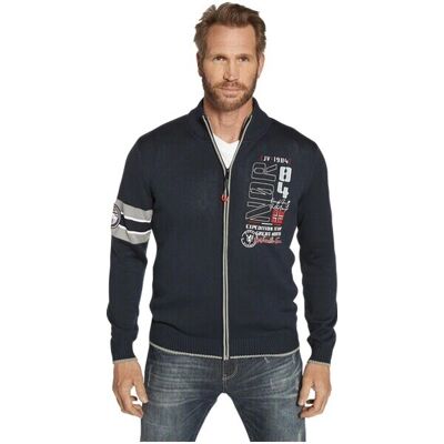 JAN VANDERSTORM ROLUF Dunkelblau Casual Strickjacke - Strickjacke JAN VANDERSTORM ROLUF Dunkelblau Casual Strickjacke - Strickjacke
