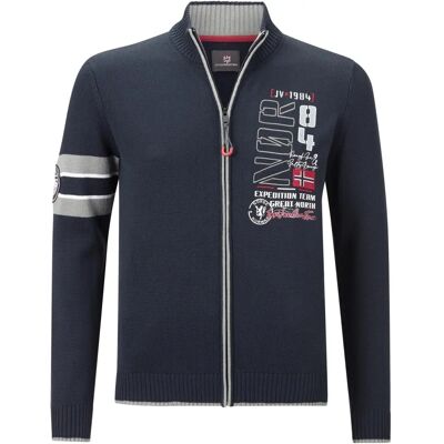JAN VANDERSTORM ROLUF Unifarben Baumwolle-Polyacryl Strickjacke - Strickjacke JAN VANDERSTORM ROLUF Unifarben Baumwolle-Polyacryl Strickjacke - Strickjacke