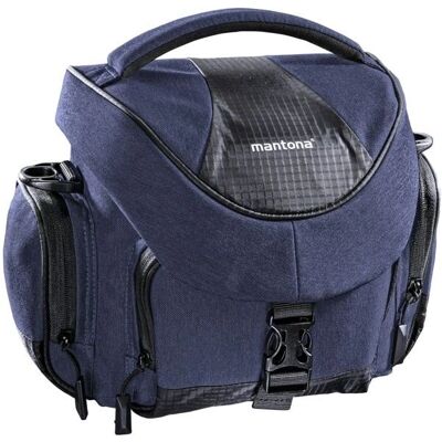 mantona Kameratasche - Blau - Schutz, Verstellbar, Langlebig mantona Kameratasche - Blau - Schutz, Verstellbar, Langlebig