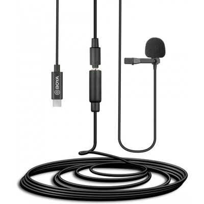 Microphone Walimex pro Boya M3 - Noir - Omnidirectionnel - USB-C - Publicité Microphone Walimex pro Boya M3 - Noir - Omnidirectionnel - USB-C - Publicité