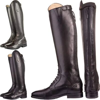Stivali da equitazione in pelle HKM Valencia - Unisex Polpaccio extra largo Stivali da equitazione in pelle HKM Valencia - Unisex Polpaccio extra largo