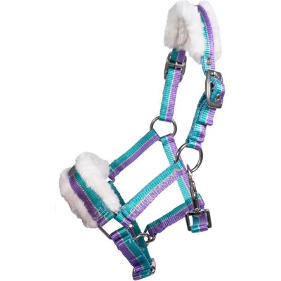 HKM Sport Equipment Funny Horses Nylonhalfter - Turchese/Lilla HKM Sport Equipment Funny Horses Nylonhalfter - Turchese/Lilla