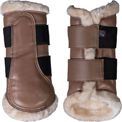 HKM Gamaschen Comfort Premium Fur Dressurgamaschen Taupe - Gamaschen HKM Gamaschen Comfort Premium Fur Dressurgamaschen Taupe - Gamaschen