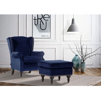 GUTMANN FACTORY Ohrensessel - Blau, 83x102x87cm GUTMANN FACTORY Ohrensessel - Blau, 83x102x87cm