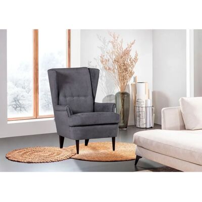 GUTMANN FACTORY Versailles Ohrensessel - Microfaser-Polyester, Beine antikfarben GUTMANN FACTORY Versailles Ohrensessel - Microfaser-Polyester, Beine antikfarben