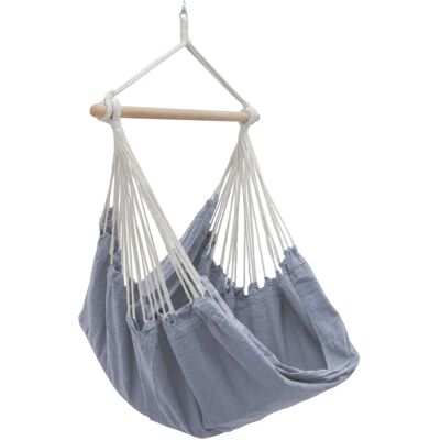 Chaise Suspendue XXL Amanka - 2 Personnes, Coton, Rotatif 360°, Gris - Publicité Chaise Suspendue XXL Amanka - 2 Personnes, Coton, Rotatif 360°, Gris - Publicité