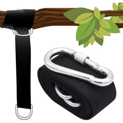 Kit de support Amanka pour chaise suspendue - Supporte 150kg - Arbre, poutre, poteau en métal - Publicité Kit de support Amanka pour chaise suspendue - Supporte 150kg - Arbre, poutre, poteau en métal - Publicité