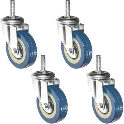 Eyepower Roues Pivotantes 75mm M10 - Gris - Publicité Eyepower Roues Pivotantes 75mm M10 - Gris - Publicité