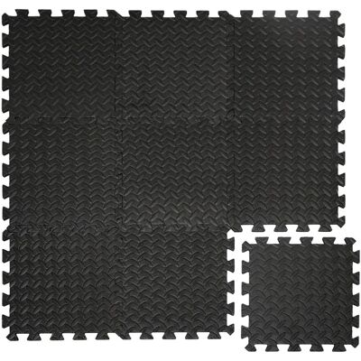 Tapis Puzzle Eyepower - 10mm EVA Mousse 9 Pièces 0,81m² Noir - Publicité Tapis Puzzle Eyepower - 10mm EVA Mousse 9 Pièces 0,81m² Noir - Publicité