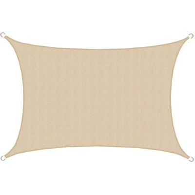 Amanka - Voile d'ombrage 6x4m Beige - Bâche / Parasol - Publicité Amanka - Voile d'ombrage 6x4m Beige - Bâche / Parasol - Publicité