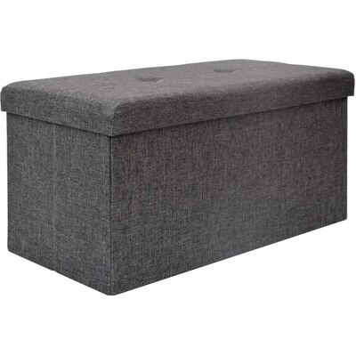 Banco de almacenamiento Dunedesign con pared divisor - Multifuncional, Plegable, Gris Banco de almacenamiento Dunedesign con pared divisor - Multifuncional, Plegable, Gris
