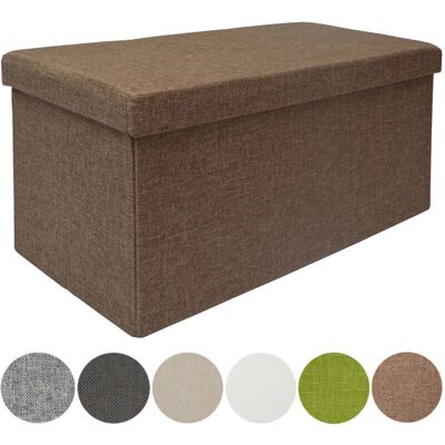 Banco de almacenamiento Dunedesign con pared divisoria 76x38x38cm Beige Banco de almacenamiento Dunedesign con pared divisoria 76x38x38cm Beige